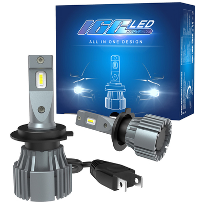 I6C H7 12v 55w Car LED Headlight Bulbs With 12000RPM Turbo Cool Fan