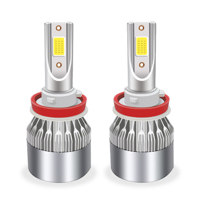 12V White C6 Led Headlight Bulb 36W 3800Lm Cob H1 H7 H11 H3 9005 9006 H4 6500K